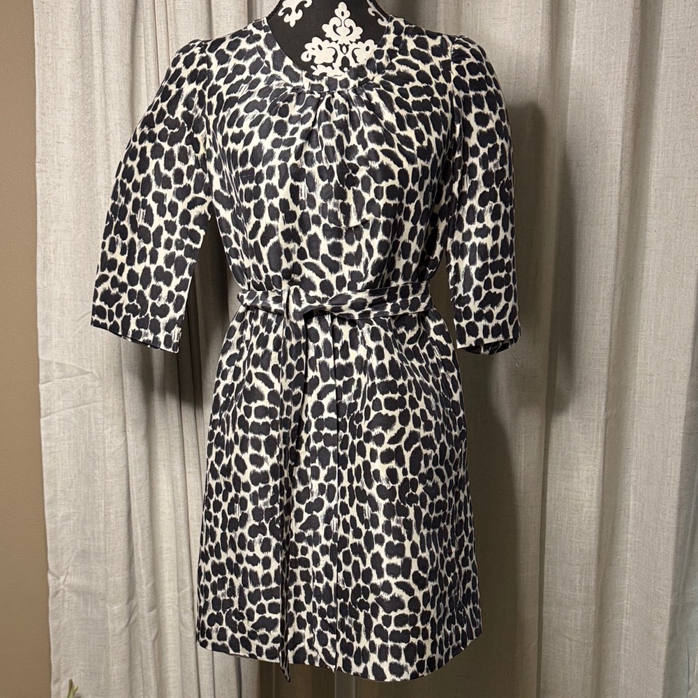Kate Spade Black and White Animal Print Dress